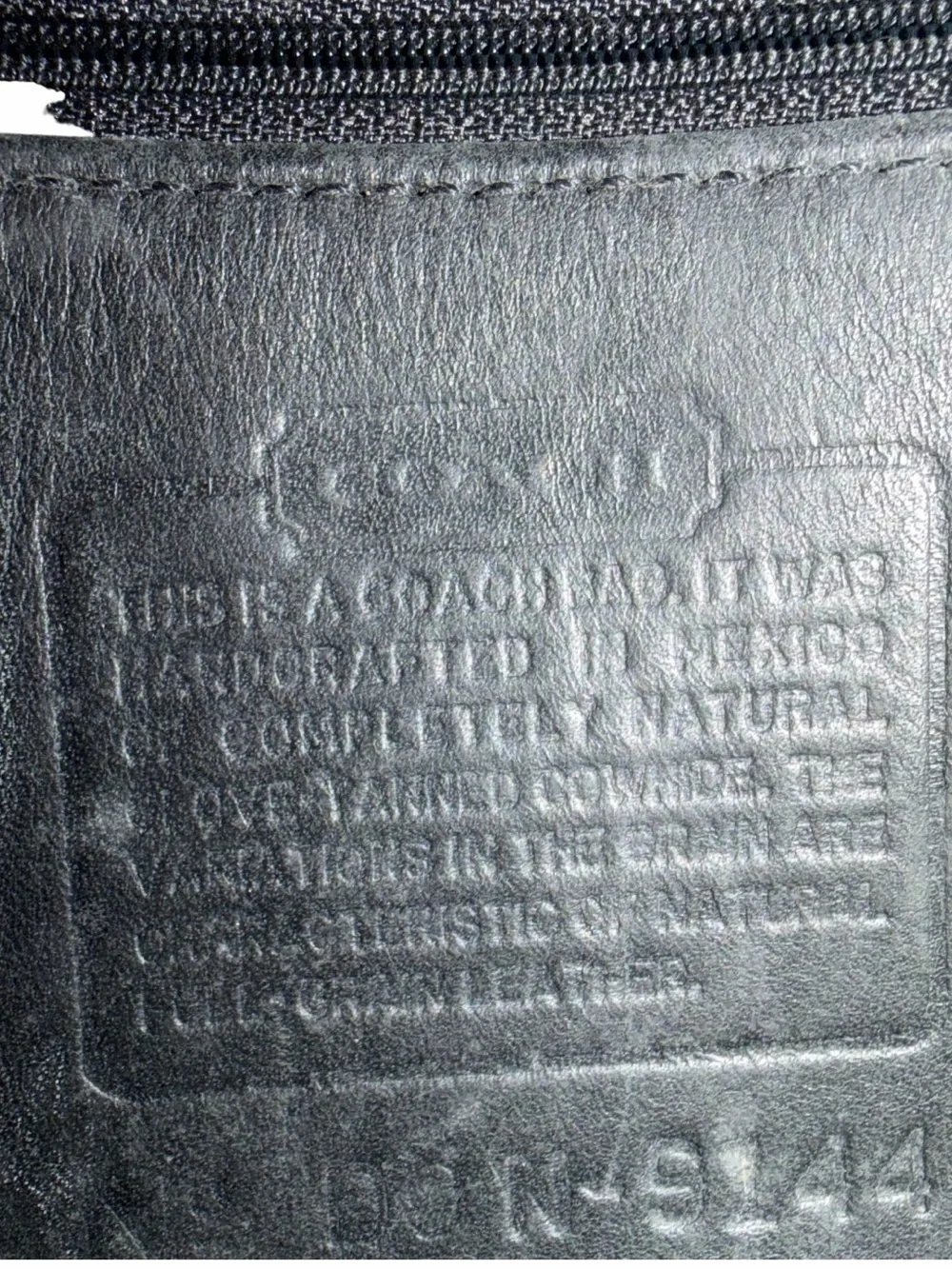 VINTAGE Coach Black Leather Crossbody Bag